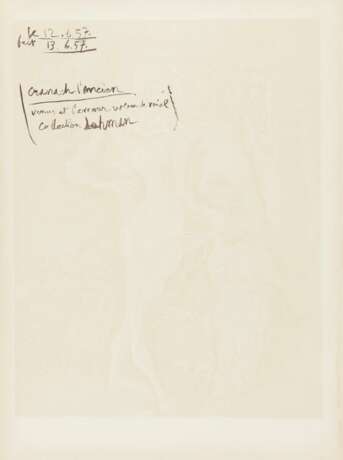 Picasso, Pablo (1881 Malaga - 1973 Mougins). Venus et l'amour voleur de miel après Cranach l'ancien - photo 2