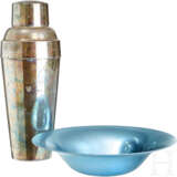 A Cocktail Shaker and Blue Bowl - photo 1