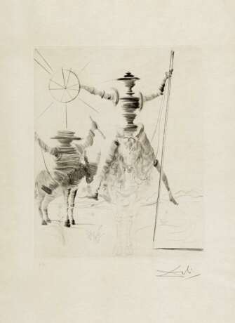 Dalí, Salvador. Don Quichotte et Sancho Panca - Foto 2