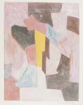 Composition rouge, carmin et jaune