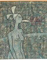 Femme avec concombre