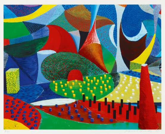 Hockney, David. First Detail, Snails Space, March 25th 1995 - Foto 1