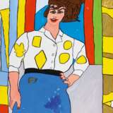 Wittlich, Josef. Frau in weißer Bluse mit gelbem Muster - Foto 1