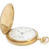 Taschenuhr: sehr schöne, goldene amerikanische Jugendstil-Savonnette mit außergewöhnlicher, feiner Gehäusedekoration, Elgin um 1900 - photo 2