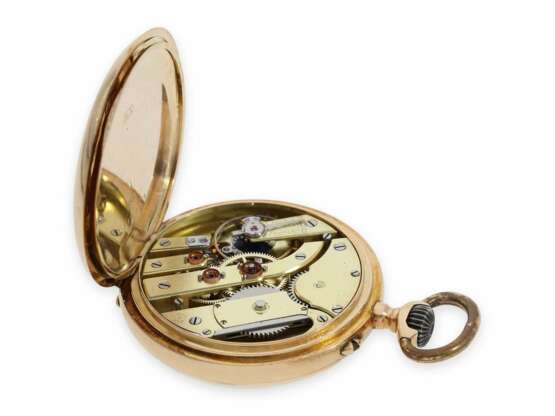 Taschenuhr: frühe rotgoldene Präzisionstaschenuhr, signiert J. Calame Robert, Ankerchronometer No. 71145, ca. 1890 - Foto 3
