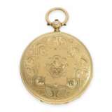 Taschenuhr: prächtige guillochierte Lepine in 18K Gold, ca. 1860 - photo 5