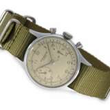 Armbanduhr: sehr schöner, großer seltener Genfer Edelstahl Chronograph, Baume & Mercier, 50er Jahre - Foto 1