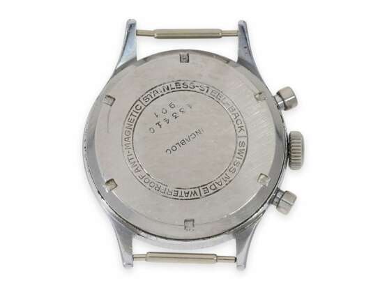 Armbanduhr: sehr schöner, großer seltener Genfer Edelstahl Chronograph, Baume & Mercier, 50er Jahre - фото 3