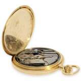 Taschenuhr: hochwertige Goldsavonnette mit Viertelstunden-Repetition, Spitzenkaliber von Le Coultre, signiert Schoechlin & Co. Bienne, No.7644, ca.1910 - photo 5
