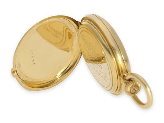 Taschenuhr: kleinste uns bekannte Patek Philippe Halbsavonnette mit Gold/Emaille-Gehäuse, No.31335, ca. 1870 - Foto 7