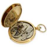 Taschenuhr: frühe Jules Jürgensen Copenhagen Goldsavonnette mit Schlüsselaufzug, Ankerchronometer No.9148, ca. 1860 - Foto 4