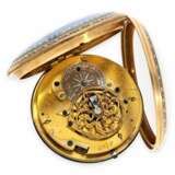 Taschenuhr: exquisite, große Gold/Emaille-Spindeluhr hochfeiner Qualität, signiert Berthoud a Paris No. 5980, ca. 1780 - photo 3