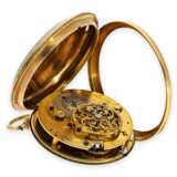 Taschenuhr: exquisite, große Gold/Emaille-Spindeluhr hochfeiner Qualität, signiert Berthoud a Paris No. 5980, ca. 1780 - Foto 4
