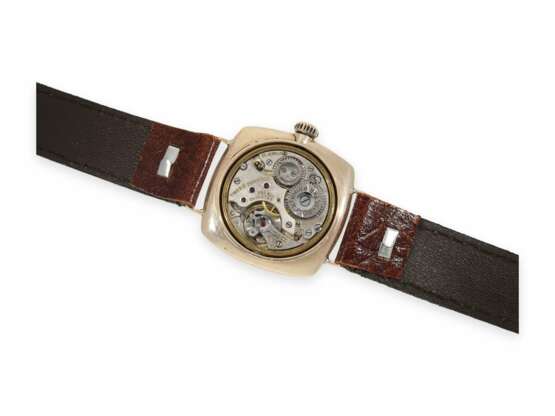 Armbanduhr: frühe, goldene Rolex Oyster Herrenuhr mit Kissengehäuse, Chronometer "Extra-Prima", eine der frühesten Oyster Uhren im Originalzustand, ca.1927 - Foto 2