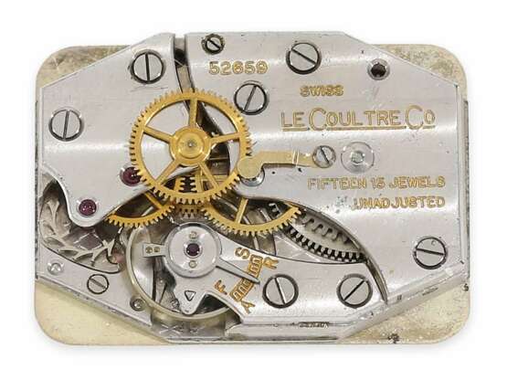 Armbanduhr: eine der frühesten Jaeger Le Coultre Reverso Armbanduhren aus der Zeit des Art déco, mit vermutlich originaler Box, 30er Jahre - photo 3