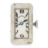 Armbanduhr: extrem rare und äußerst attraktive Patek Philippe Art déco Damenuhr mit emailliertem Platingehäuse und Diamantbesatz, No.809466, ca. 1925 - Foto 4