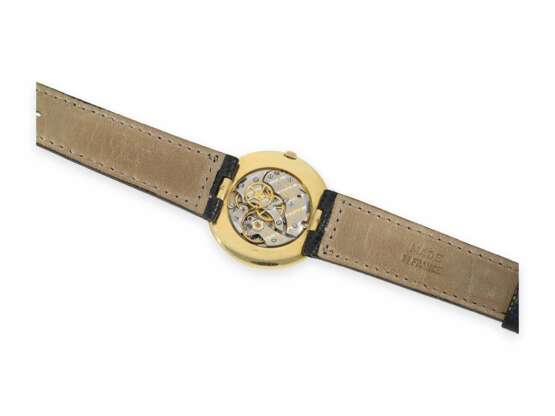 Armbanduhr: extrem seltene, große vintage Cartier Damenuhr/Herrenuhr mit verdeckten Bandanstößen und Sektor-Zifferblatt "Disque Volante", Le-Coultre Kaliber 819C, ca.1960 - Foto 2