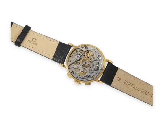 Armbanduhr: interessanter, früher Gold-Chronograph von Jaeger, vermutlich 40er Jahre - Foto 2