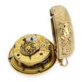 Taschenuhr: frühe Doppelgehäuse-Prunk-Spindeluhr mit Viertelstunden-Selbstschlag und Chatelaine, königlicher Uhrmacher Daniel de St. Leu London No.3999, ca.1785 - photo 5