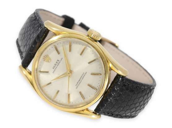 Armbanduhr: goldenes Rolex Chronometer Ref. 6090 von 1952, sog. "Bombay" - фото 1