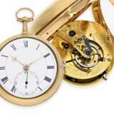 Taschenuhr: bedeutendes, goldenes John Arnold Taschenchronometer No. 23/324, London 1783 - Foto 1