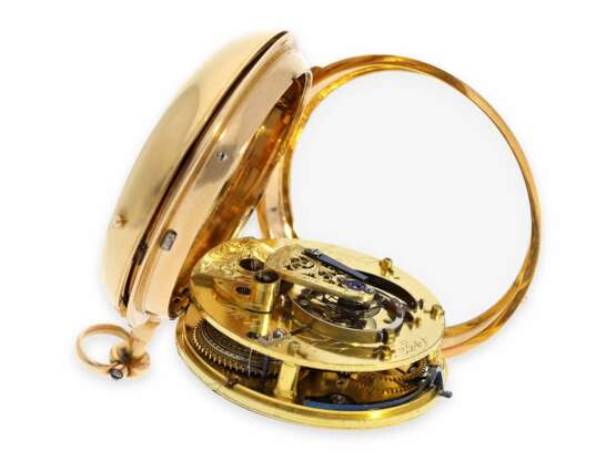 Taschenuhr: bedeutendes, goldenes John Arnold Taschenchronometer No. 23/324, London 1783 - photo 6