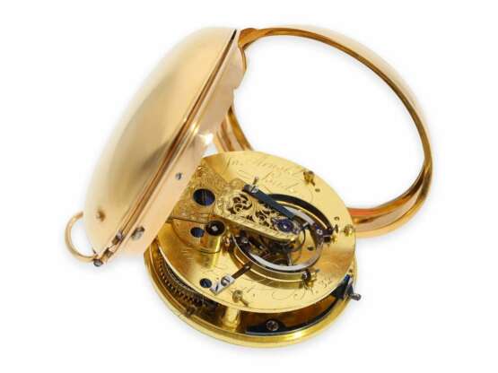 Taschenuhr: bedeutendes, goldenes John Arnold Taschenchronometer No. 23/324, London 1783 - photo 7