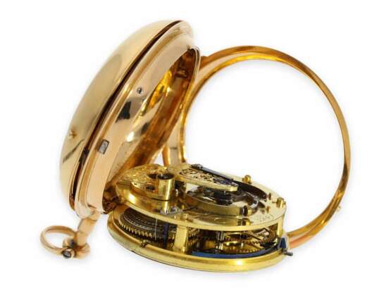 Taschenuhr: bedeutendes, goldenes John Arnold Taschenchronometer No. 23/324, London 1783 - Foto 8