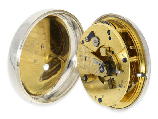 Taschenuhr: extrem schweres, hochfeines englisches Taschenchronometer "bester" Qualität, signiert James McCabe No.633, Hallmarks 1816 - Foto 4