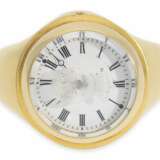 Ringuhr: hochinteressante und hochfeine historische Ringuhr, Siegelring mit eingebauter Uhr und Bergkristallsiegel, Henry Capt Geneve, ca. 1850 - Foto 2