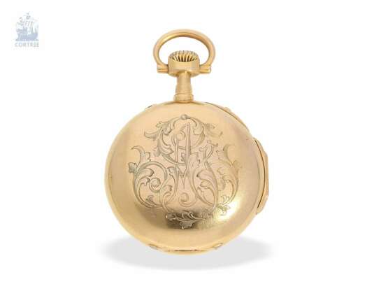 Taschenuhr: hochfeines und extrem seltenes französisches Louis XVI-Style Taschenchronometer mit Originalbox, Maingourd Freres Le Mans No.50653, ca.1870 - photo 2