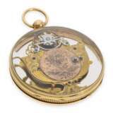 Taschenuhr: museale Gold/Emaille-Spindel-Formuhr für den chinesischen Markt "Die Vase", ca. 1780, nur etwa 10 Exemplare sind weltweit bekannt! - фото 3