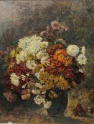 PETERS, ANNA (1843-1926): Blumenstillleben mit Chrysanthemen, 19./20. Jahrhundert