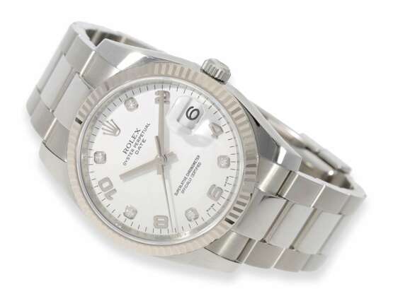 Armbanduhr: nahezu neuwertige, hochwertige Rolex Damenuhr "Date-Diamonds" Ref. 115234, mit Originalbox und Originalpapieren - Foto 7
