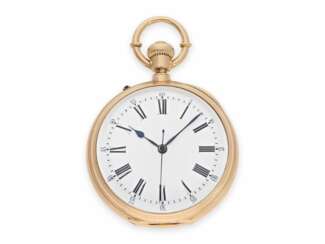 Taschenuhr: extrem seltene und technisch interessante, schwere rotgoldene Taschenuhr mit Seconde Morte und Tandem-Aufzug, Vacheron & Constantin Geneve No.33009, ca.1885