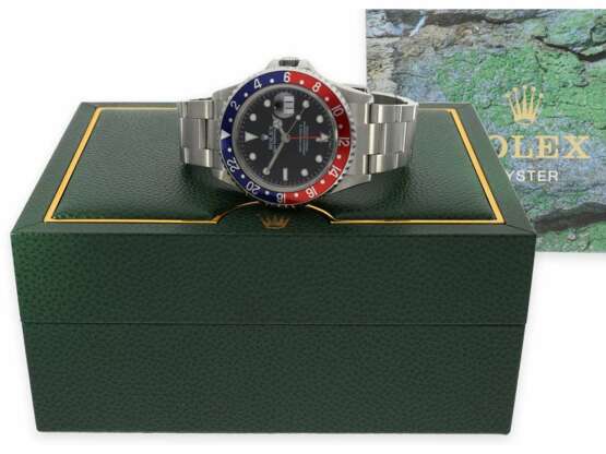 Armbanduhr: sehr schön erhaltene Rolex GMT Master II, Ref. 16710 T von 2007, Full-Set mit Originalpapieren, Originalbox, originalem Label - photo 2