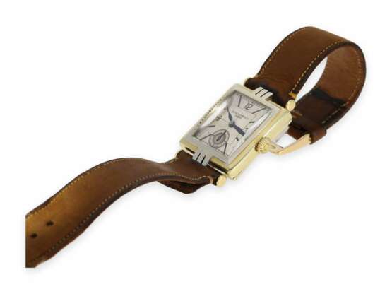 Armbanduhr: eine der seltensten Patek Philippe Armbanduhren aus der Zeit des Art déco, "Piece Unique", die einzige Uhr der Ref.1930, die gefertigt wurde, mit Originalbox mit Wechselzifferblatt, Stammbuchauszug und diversen Patek Philippe Dokumenten - photo 11