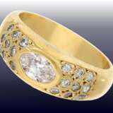 Ring: schwerer, sehr schöner und wertvoller Diamant-Goldschmiedering, 1ct Diamanten - Foto 1