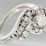 Ring: ausgefallener, sehr dekorativ gefertigter Diamant/Brillant-Goldschmiedering, Handarbeit, ca. 1,24ct - Foto 2