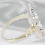 Ring: dekorativer Art déco Ring mit Diamanten, insgesamt ca. 1,36, 14K Weißgold - photo 3