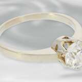 Ring: hochwertiger vintage Solitärring mit Altschliff-Diamant, ca.1ct, 14K Weißgold - фото 2