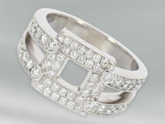 Ring: sehr attraktiver Weißgoldring in modernem Design, Brillanten von ca. 1,23ct, 18K Weißgold, ungetragen