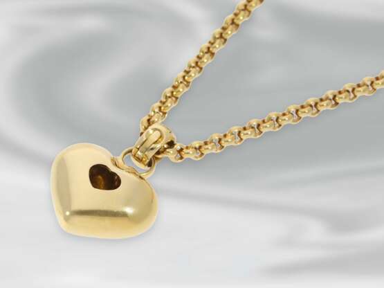 Kette/Collier: gelbgoldenes Herzcollier, "Happy Diamonds" von Chopard, 18K Gold, mit Zertifikat - фото 2