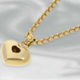 Kette/Collier: gelbgoldenes Herzcollier, "Happy Diamonds" von Chopard, 18K Gold, mit Zertifikat - photo 2