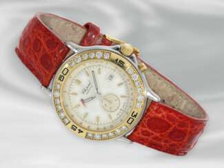 Armbanduhr: edler Damenchronograph, Chopard "Mille Miglia Diamonds", 90er Jahre