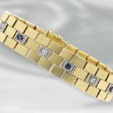 Armband: schweres vintage Goldschmiedearbeit mit Brillanten und Saphiren, 18K Gold - Foto 1