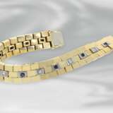 Armband: schweres vintage Goldschmiedearbeit mit Brillanten und Saphiren, 18K Gold - фото 3