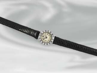 Armbanduhr: vintage Damenuhr mit Diamant-Lünette, Marke Blancpain, vermutlich 50er Jahre