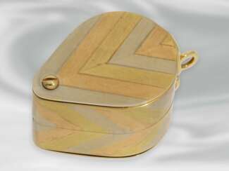Lupe: äußerst hochwertige und dekorative Tricolor Lupe aus 18K Gold