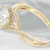 Ring: attraktiver Solitärring mit Altschliffdiamant, ca. 1,5ct, 14K Gold - фото 2